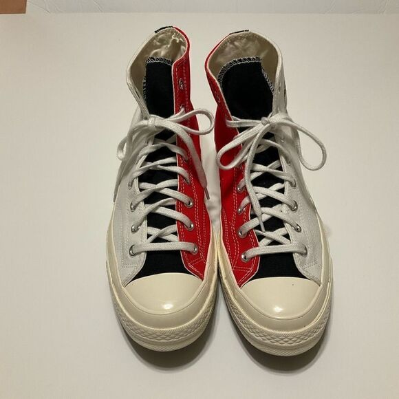Converse Chuck ‘Logo Play’ White Rush Blue Hi Tops. Awesome! Unisex M 11.5, W9.5 - Picture 9 of 16